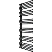Schöner Wohnen Kollektion SCHÖNER WOHNEN-Kollektion Heizkörper CELIA 151x60 cm, Schwarz, Badheizkörper mit seitlich versetztem Mittelanschluss, ohne Heizstab