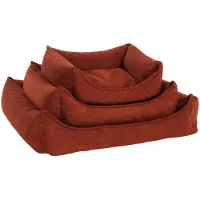 Flamingo Hundebett Oana rechteckig terrakotta, Maße: 100 x 80 x 25 cm