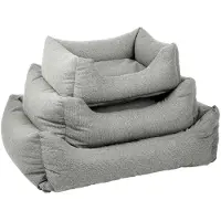 Flamingo Hundebett Baleno rechteckig grau, Maße: 100 x 80 x 25 cm