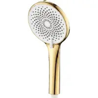 REA Handbrause Gold Js-020 mit 4 Strahlarten, Anti-Kalk-System und Silikondüsen
