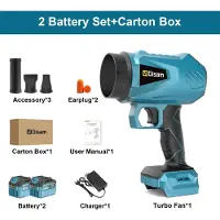 StarTech.com Akku Laubbläser Staubbläser - Handgebläse Turbo-Jet - 200 m/s 150000 U/min - Bürstenloser Motor - 18 V Akkusystem - Mit 2 Akkus
