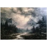 WALLARENA Fototapete Wald in Grau | Gr.: 250 x 175 cm