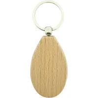 Combicraft Holz Schlüsselanhänger Tropfen 58x36 mm - 25 Stück - Ohne Aufdruck