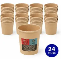 Spies Online Pappbecher 75 ml – 24 Stück – Kleine Einwegbecher für Espresso, Verkostungen und Feiern – Braun