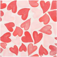 Papstar Servietten, 3-lagig 1/4-Falz 33 cm x 33 cm "Heart to Heart", 10 x 20 Stück 200 Stück