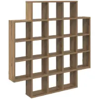 vidaXL Wandregal Artisan-Eiche 100 x 13 x 100 cm Holzwerkstoff
