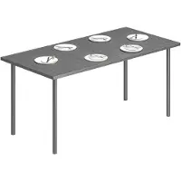 Outsunny GARTENTISCH Metall Stahl Dunkelgrau