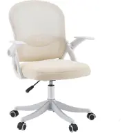 Hjh OFFICE Home Office Bürostuhl Naluro Schreibtischstuhl mit abklappbaren Armlehnen Stoff / Netzstoff Drehstuhl