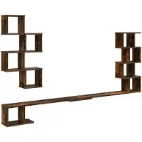 vidaXL Wandmontiertes TV-Regal Raucheiche 200 x 15 x 94 cm