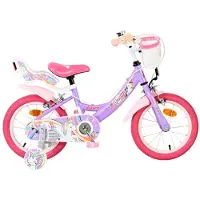 Volare Unicorn Kinderfahrrad 14 Zoll für Mädchen mit zwei Handbremsen und Einhorn-Design