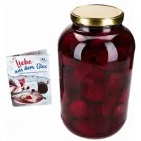 MamboCat Einmachglas 4,25L Vorratsglas TO100 Deckel gold Rezeptheft Einkochen