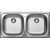 Deante 2-bowl steel sink
