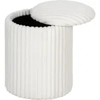 HOMCOM Aufbewahrungshocker in Weiß 35L x 35B x 45H cm | Gr.: onesize