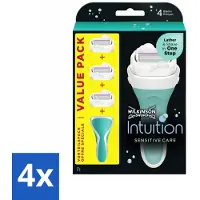 Wilkinson Sword - Ersatzklingen - Intuition 2-in-1 Sensitive Care - 3 Klingen - Vorteilspack - 4 Stücke