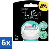 Wilkinson Intuition 2-in-1 Sensitive Care Rasierklingen – 6 Klingen - Vorteilspack - 6 Stücke