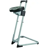 Stier Stehhilfe mit Stahlgestell grau Sitzhöhe 600-850 mm PolyurethanSitz
