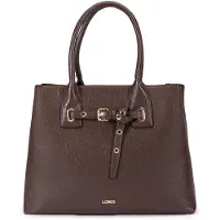 L.credi Schultertasche Umhängetasche Sadette Shopper Chocolate dunkelbraun
