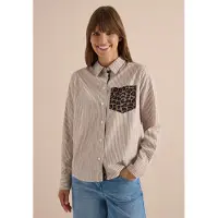 Cecil Hemdbluse aus softem Materialmix