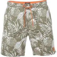 Riverso Herren Badehose RIVKai Regular Fit - Vintage Olive-Shiny Orange (52001) - S