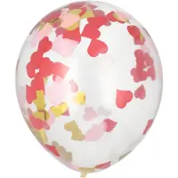 Papstar 72 Luftballons Ø 29 cm mit Herz-Konfetti