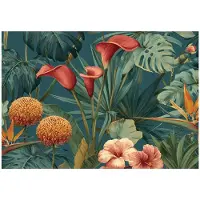 WALLARENA Fototapete Blumen in Grün | Gr.: 400 x 280 cm