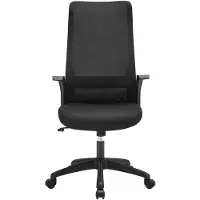 Vente-unique Bürostuhl - Stoff - Schwarz - Höhenverstellbar - LATYRA