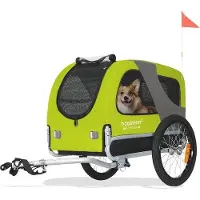 Famanu Hundeanhänger für Kleine und Mittelgroße Hunde - Robuste Hundefahrradkarre mit Stauraum und Insektenschutz