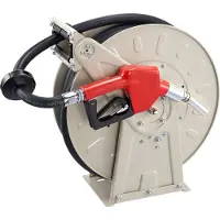 Vevor Fuel Hose Reel, 19.05 x 15000 mm Retractable, Spring Driven Auto Swivel Rewind, 300 PSI, Heavy-Duty Carbon Steel Construction with Industrial Grade Rubber Hose, for Diesel Fuel, Kerosene