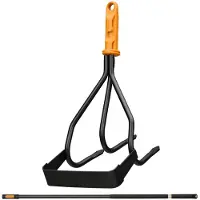 Fiskars ONECLICK Handkultivatorkopf mit Hacke + Stiel 119-174 cm