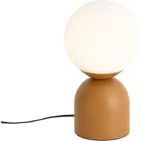 QAZQA Hotel Chic Tischleuchte Orange mit Opalglas - Pallon Trend