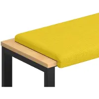 vidaXL Bankkissen Stoff Helles Gelb Tiefe 35 cm