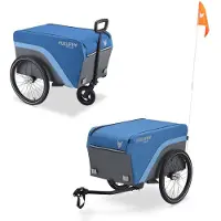FUXTEC FUXLIFE by Fahrradanhänger FX-LA120 | Lastenanhänger 2in1 | 120 L Volumen | 47,8 kg Zuladung | faltbar blau