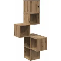 vidaXL Wand-Eckregal Artisan-Eiche 48 x 48 x 120 cm Holzwerkstoff