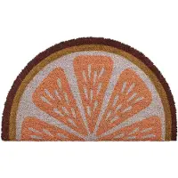 Beliani FUSSMATTE Orange 45/75 cm Kokosfasern Davao