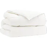 vidaXL Bettdecke 220x240 cm Winter 450 GSM Australische Wolle Weiß