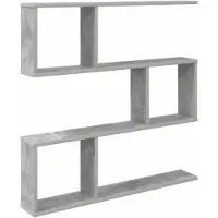 vidaXL Wandregal Betongrau 80 x 12 x 79,5 cm Holzwerkstoff