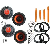 DSX JBL Lautsprecher für Audi A3 Sportback 8PA Baujahr 2004 - 2012 vorne und hinten 800 Watt Ausbaubügel