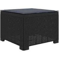 vidaXL 1-Sitzer Garten-Sofa mit Kissen Rattan-Look PP Anthrazit