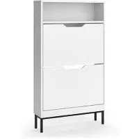Vicco Schuhkipper Luca, Weiss, 59 x 105.5 cm mit 2 Kippfächern