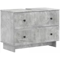 vidaXL Waschbeckenschrank EDE Betongrau 82 x 41 x 59 cm Holzwerkstoff