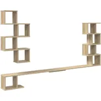 vidaXL Wandmontiertes TV-Regal Sonoma-Eiche 200 x 15 x 94 cm