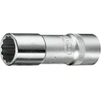 Gedore Steckschlüsseleinsatz D 19 L 1/2 Zoll 12-kant SW 10mm L.77mm