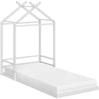 VitaliSpa Bodenbett Roofy Weiß 90x200 mit Matratze, Model 62982