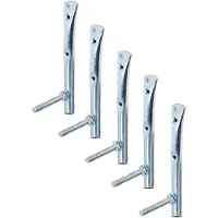 Alberts 855970 Felgenhalter, galvanisch blau verzinkt, Tiefe 100 mm, Höhe 200 mm, 5er Set