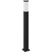 vidaXL Pollerleuchte mit Auslass 80 cm Schwarz IP44