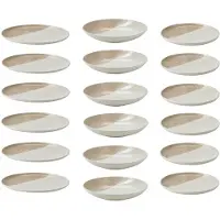 IKEA KRUSTISTEL Essservice für 6 Personen, 18 Teile, hellbeige