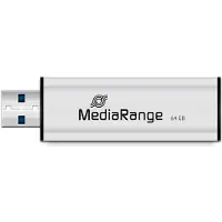 MediaRange MR917, 64 GB, USB Typ-A, 3.2 Gen 1 (3.1 Gen 1), 80 MB/s, Dia, Schwarz, Silber