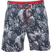 Riverso Herren Badehose RIVKai Regular Fit - Navy-Cherry Red (59406) - 4XL