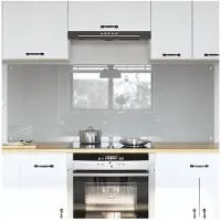 vidaXL Küchenrückwand 2 stk. Hellgrau 80 x 60 cm Gehärtetes Glas