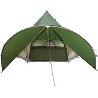 vidaXL Teepee Zelt für 3 Personen 3 Personen Grün und Grau